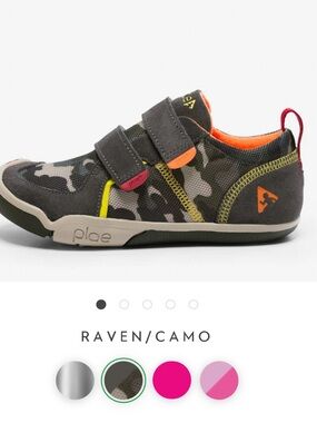 PLAE Ty Kids' Raven Camo Sneaker with Neon Accents